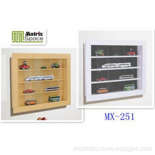 Glass Door home Wall Mounted Display Cabinet / rack for Cra